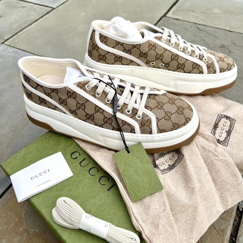 New in Box Gucci GG canvas Low Top T.Original GG Size 11
